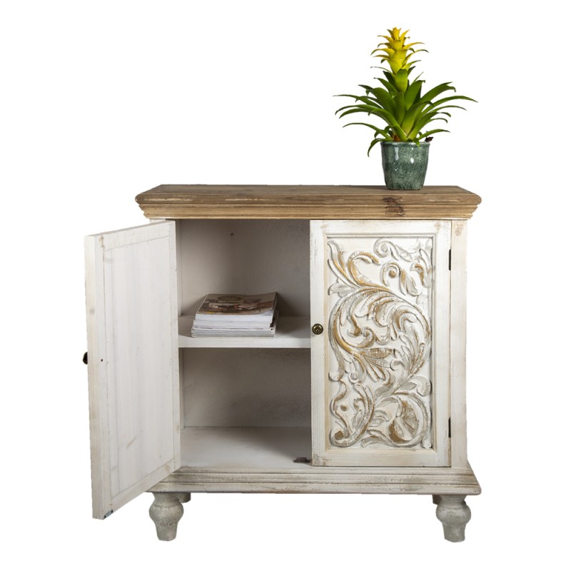 Clayre & Eef Dresser 91x38x100 cm White Brown Wood