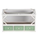 Clayre & Eef Coffret de propagation décoratif 76x33x51 cm Blanc Vert Bois Verre Rectangle