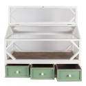 Clayre & Eef Coffret de propagation décoratif 76x33x51 cm Blanc Vert Bois Verre Rectangle