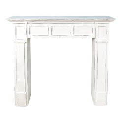 Clayre & Eef Fireplace Surround 125x27x108 cm White Wood