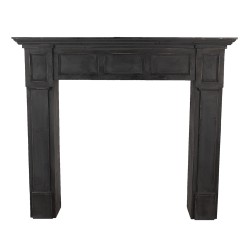 Clayre & Eef Fireplace Surround 125x27x108 cm Black Wood Rectangle