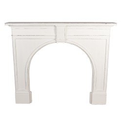 Clayre & Eef Fireplace Surround 130x21x104 cm White Wood Rectangle