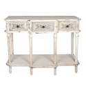 Clayre & Eef Sidetable  120x45x90 cm Wit Hout