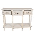 Clayre & Eef Sidetable  120x45x90 cm Wit Hout