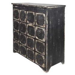 Clayre & Eef Chest of Drawers 96x40x94 cm Black Wood