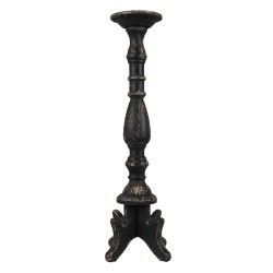 Clayre & Eef Kandelaar  60 cm Zwart Hout