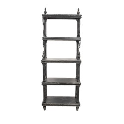 Clayre & Eef Wall Rack 80x40x195 cm Black Wood