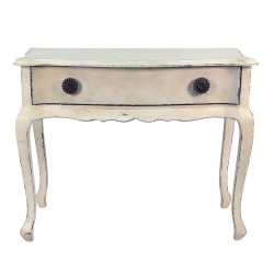 Clayre & Eef Sidetable  102x44x83 cm Wit Hout Rechthoek