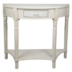 Clayre & Eef Side Table 100x40x84 cm White Wood