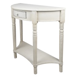 Clayre & Eef Side Table 100x40x84 cm White Wood