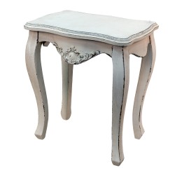 Clayre & Eef Side Table 52x35x58 cm White Wood Plastic