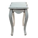 Clayre & Eef Table d'appoint 52x35x58 cm Blanc Bois Plastique