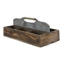 Clayre & Eef Cassapanca di archiviazione 60x32x22 cm Marrone Legno  Rettangolo