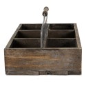 Clayre & Eef Cassapanca di archiviazione 60x32x22 cm Marrone Legno  Rettangolo