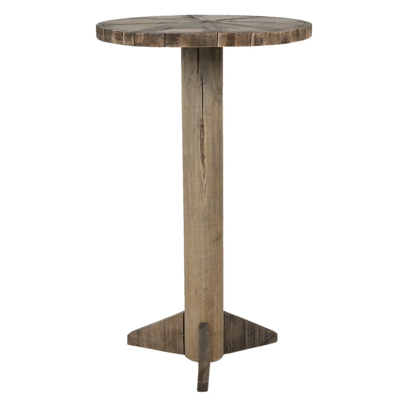 Clayre & Eef Table d'appoint Ø 38x62 cm Marron Bois Rond