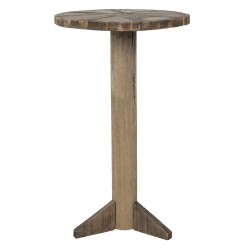 Clayre & Eef Tavolino Ø 38x62 cm Marrone Legno  Rotondo