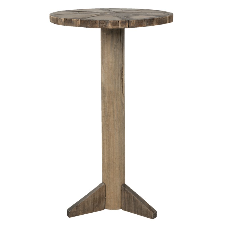 Clayre & Eef Table d'appoint Ø 38x62 cm Marron Bois Rond