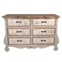 Clayre & Eef Dresser 135x41x89 cm Beige Grey Wood