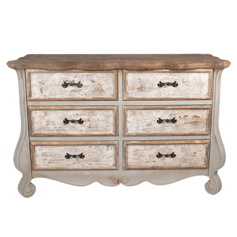 Clayre & Eef Dresser 135x41x89 cm Beige Grey Wood