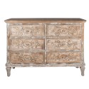 Clayre & Eef Sideboard 141x40x105 cm Beige Grau Holz Rechteck