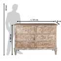 Clayre & Eef Sideboard 141x40x105 cm Beige Grau Holz Rechteck