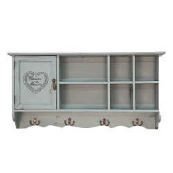 Clayre & Eef Wandkast  80x15x40 cm Blauw Hout