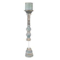 Clayre & Eef Candelabro 59 cm Verde Legno Metallo