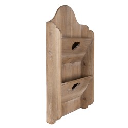 Clayre & Eef Tijdschriftenhouder  28x10x60 cm Bruin Hout Rechthoek