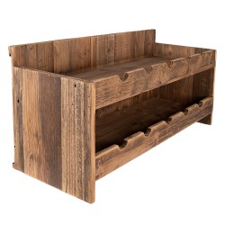 Clayre & Eef Wijnrek  65x28x33 cm Bruin Hout Rechthoek