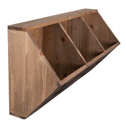 Clayre & Eef Wandrek  60x19x30 cm Bruin Hout Ijzer Rechthoek