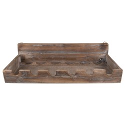 Clayre & Eef Porte-bouteilles 57x28x14 cm Marron Bois