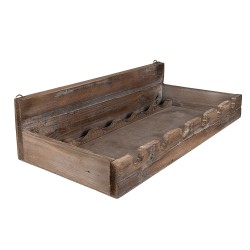 Clayre & Eef Portabottiglie 57x28x14 cm Marrone Legno