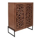 Clayre & Eef Wall Cabinet 90x45x115 cm Brown Wood Rectangle Flowers