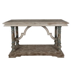 Clayre & Eef Side Table 140x51x87 cm Brown Beige Wood
