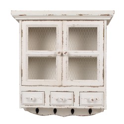 Clayre & Eef Wall Cabinet 56x23x61 cm White Wood product