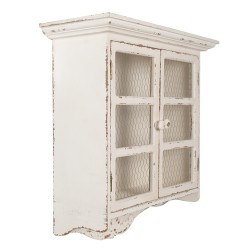 Clayre & Eef Wandkast  56x23x69 cm Wit Houtproduct