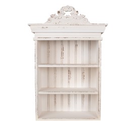 Clayre & Eef Etagère murale 51x20x77 cm Blanc Produit en bois