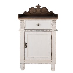 Clayre & Eef Nightstand 48x39x89 cm White Wood