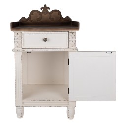 Clayre & Eef Nightstand 48x39x89 cm White Wood