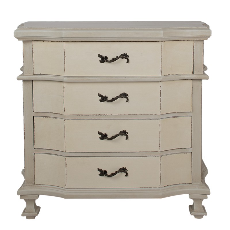 Clayre & Eef Cassettiera 89x38x88 cm Beige Legno