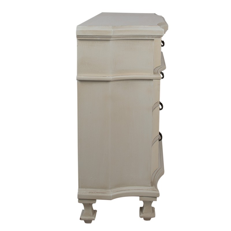 Clayre & Eef Cassettiera 89x38x88 cm Beige Legno