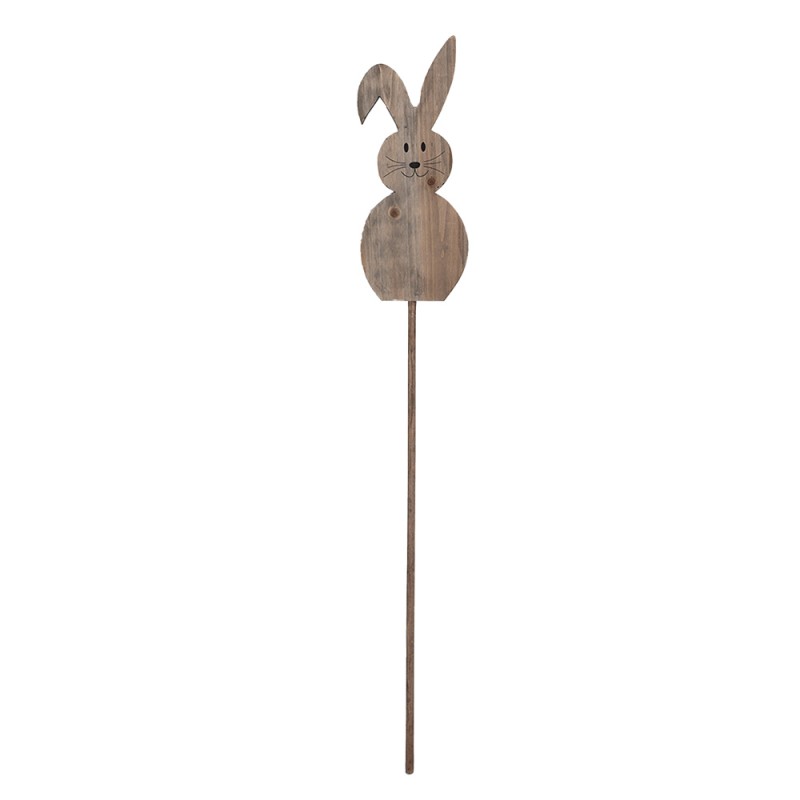 Clayre & Eef Garden Stake Rabbit 100 cm Brown Wood