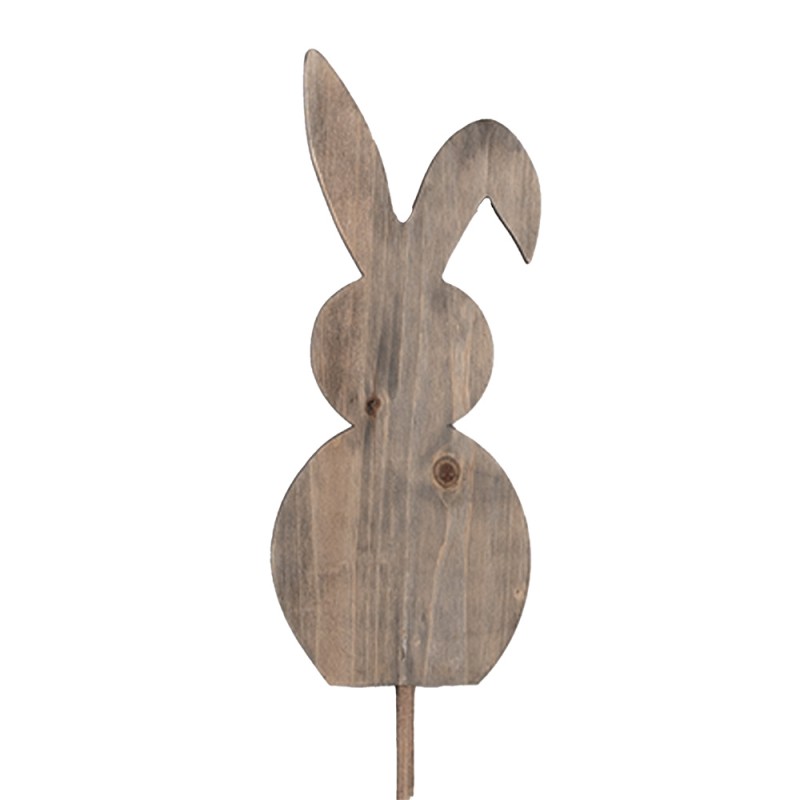 Clayre & Eef Pic de jardin Lapin 100 cm Marron Bois