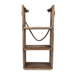 Clayre & Eef Scaffale da parete 28x16x59 cm Marrone Legno