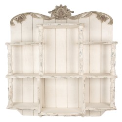 Clayre & Eef Etagère murale 90x19x100 cm Blanc Bois Rectangle