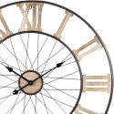 Clayre & Eef Horloge mural Ø 80 cm  Marron Bois Métal Rond