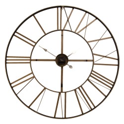 Clayre & Eef Horloge mural Ø 90 cm Noir Métal Rond