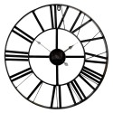 Clayre & Eef Horloge mural Ø 50 cm Noir Métal Rond