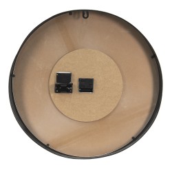 Clayre & Eef Wandklok  Ø 60 cm Zilverkleurig MDF Ijzer Rond