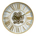 Clayre & Eef Horloge mural Ø 60 cm Couleur or MDF Fer Rond